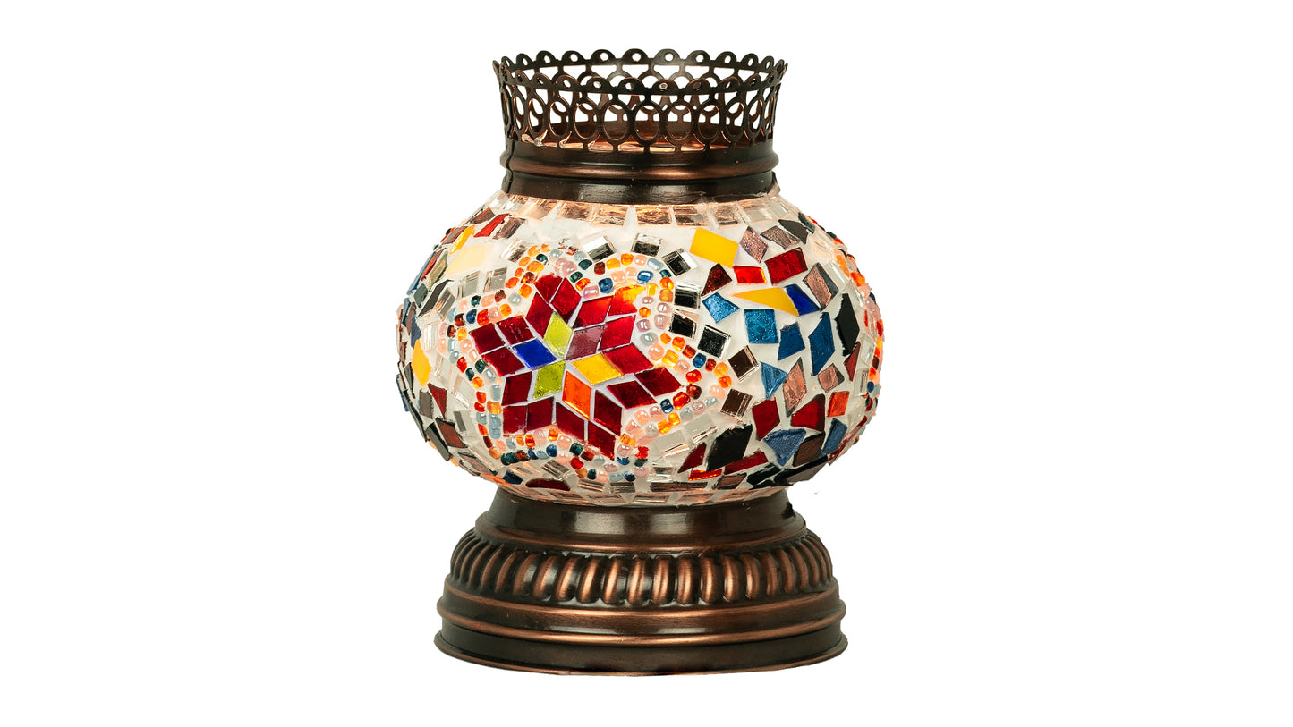 Orientalische  Mosaik Glas Handgefertigte Vintage Tischlampe L13