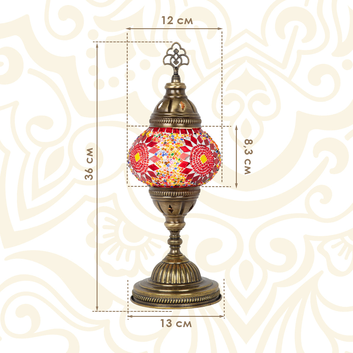 Orientalische  Mosaik Glas Handgefertigte Vintage Tischlampe L02
