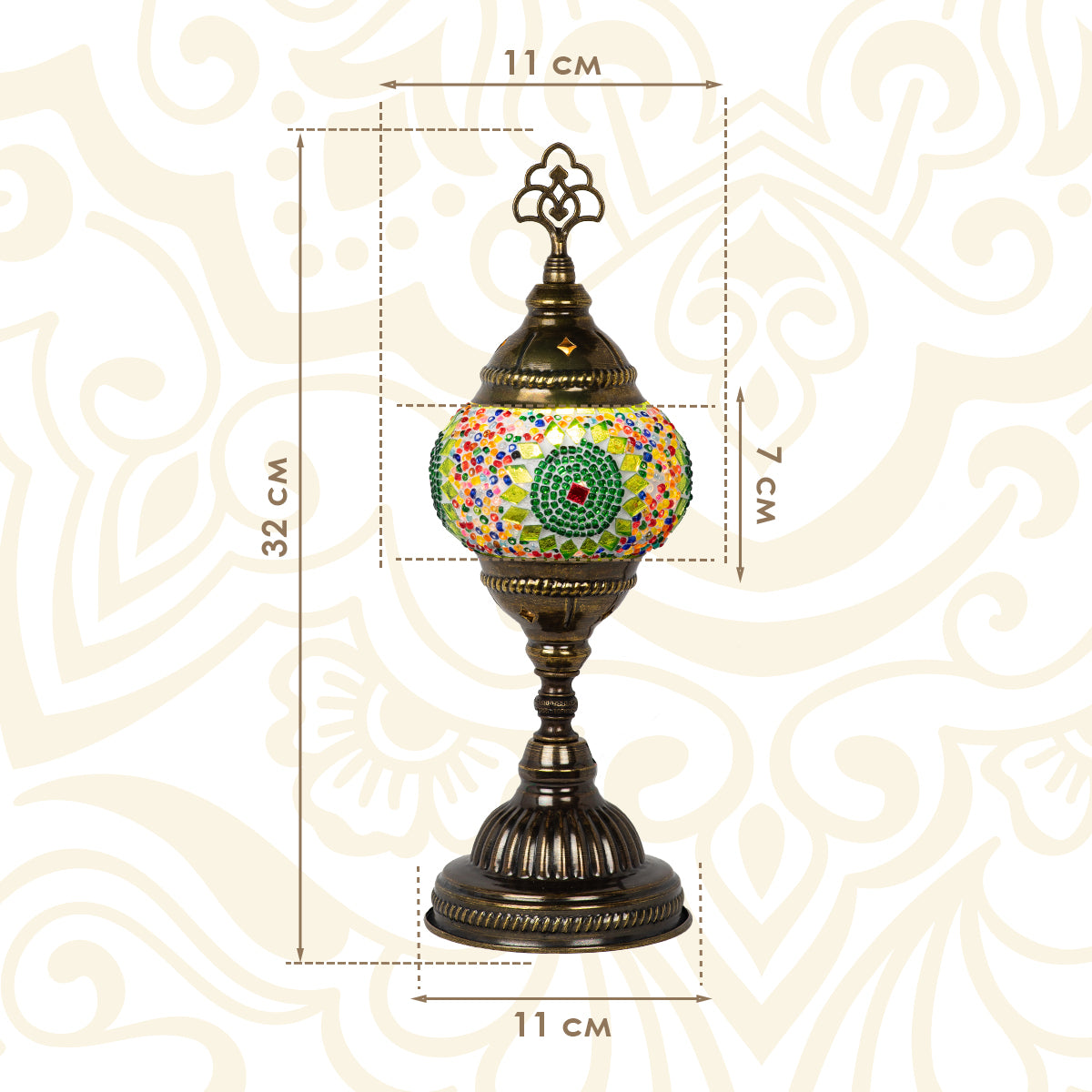 Orientalische  Mosaik Glas Handgefertigte Vintage Tischlampe L05