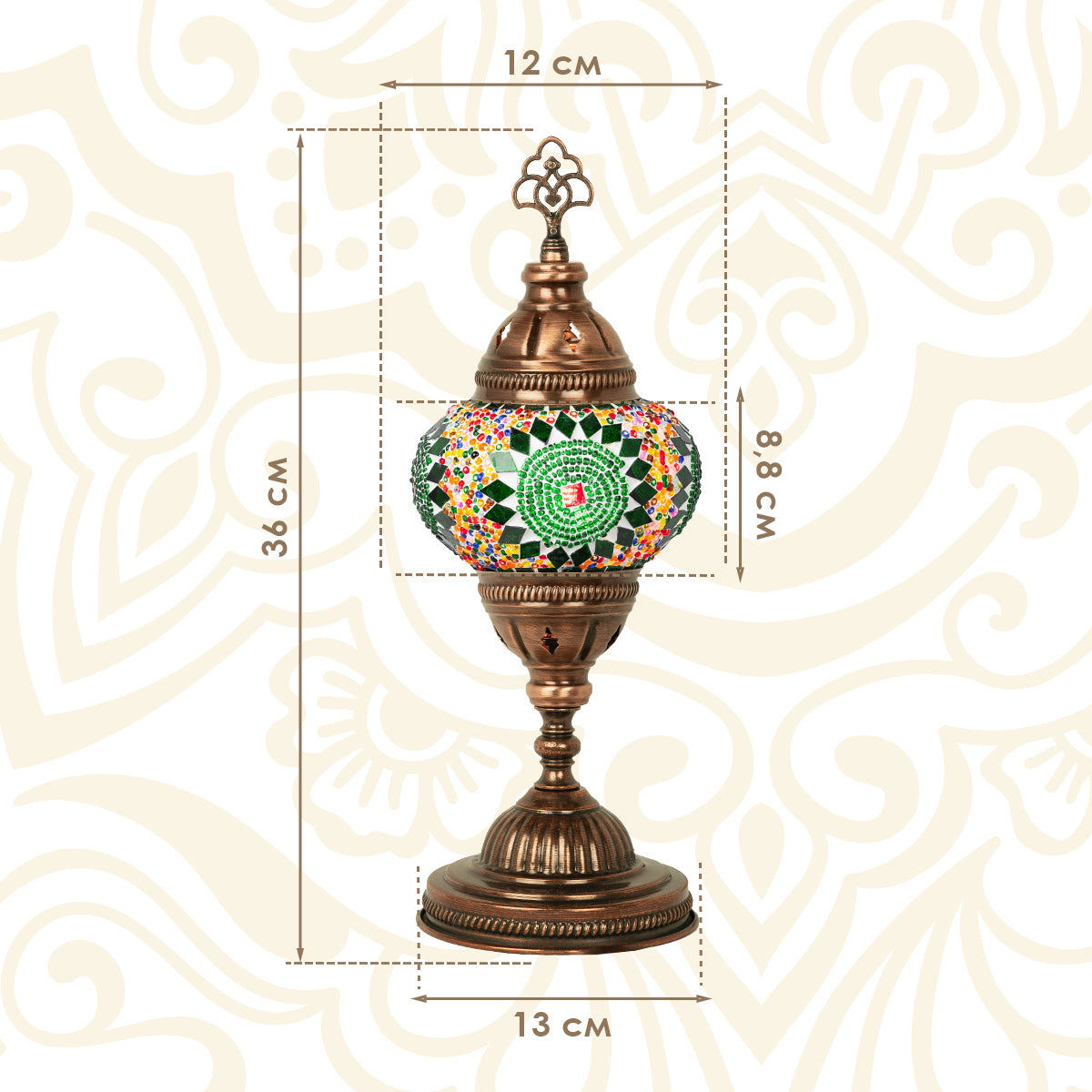 Orientalische  Mosaik Glas Handgefertigte Vintage Tischlampe L04