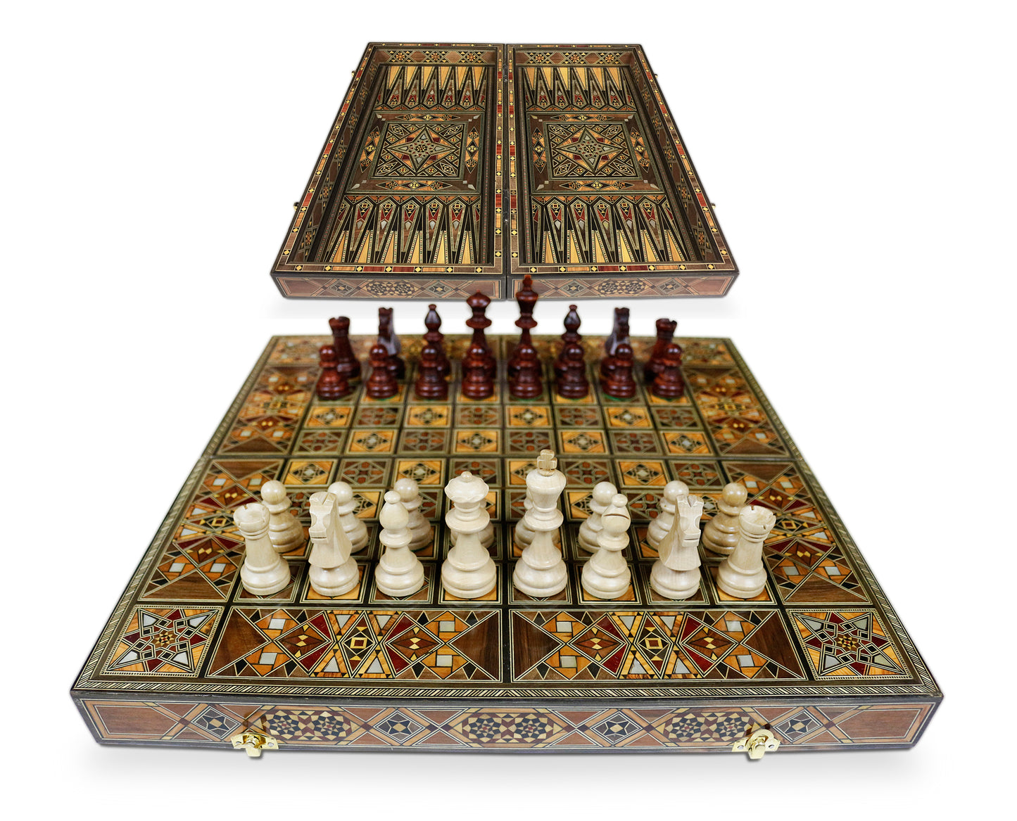 Holz Backgammon/Schach Brett BK512 F