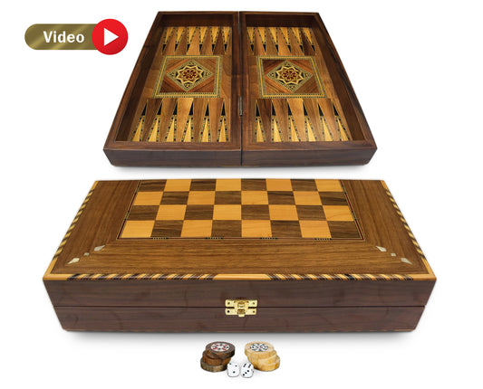 Holz Backgammon Brett BT411