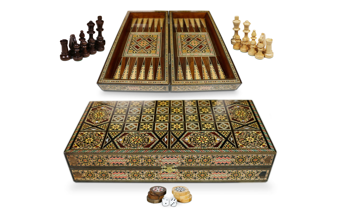 Holz Backgammon/Schach Brett   BT403
