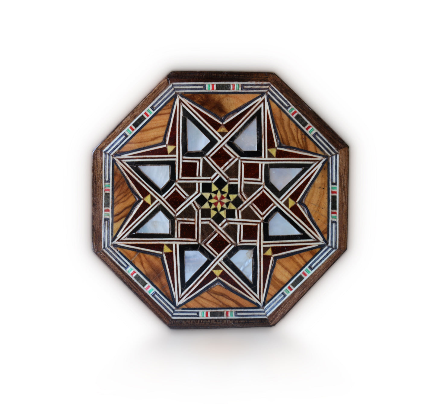 Neu Holz Mosaik Schatulle,Box,Kästchen, Damaskunst K 22-10
