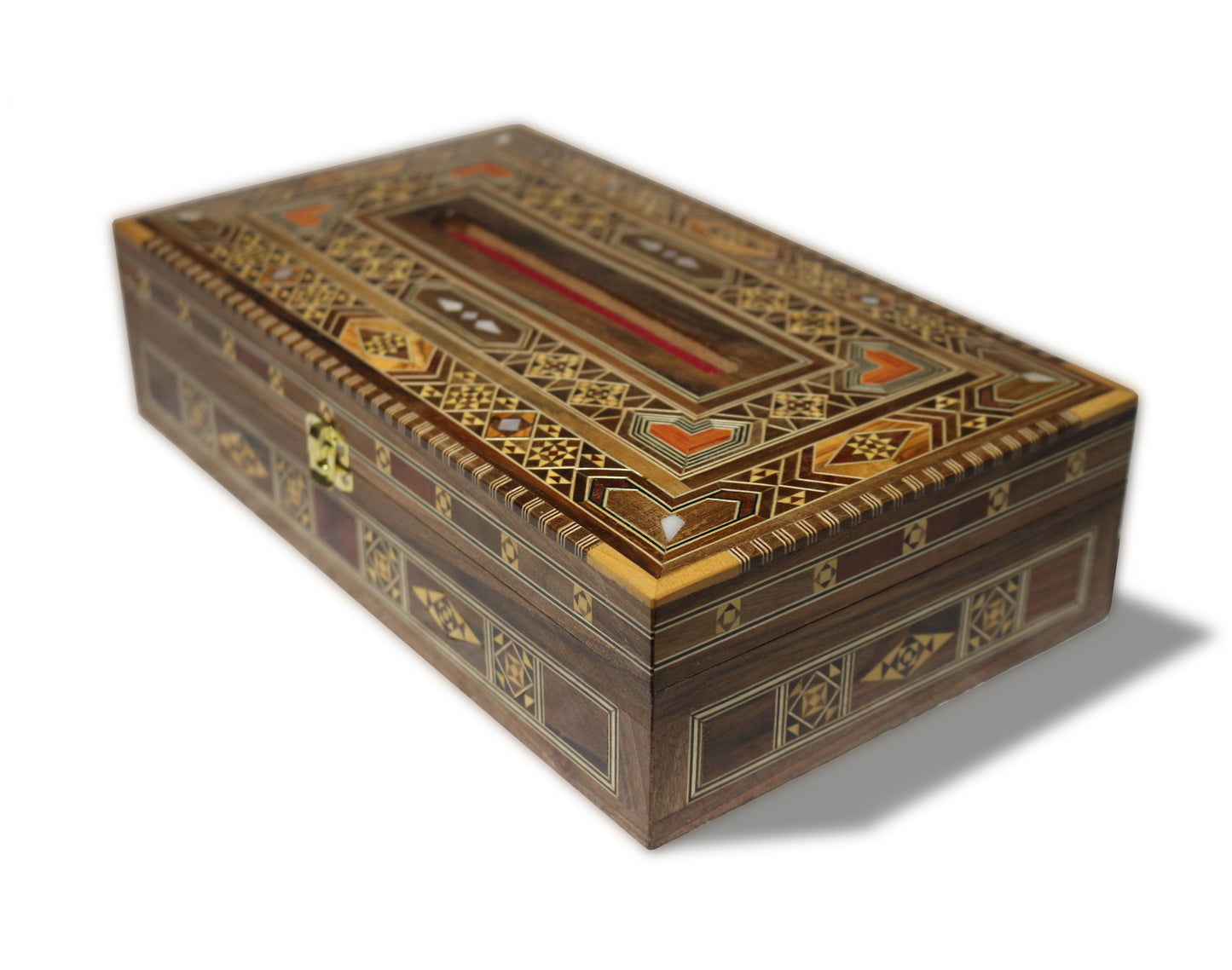 Neu Box aus Holz Mosaik Aufbewahrung von Andenken,für Papiertücher,Servietten