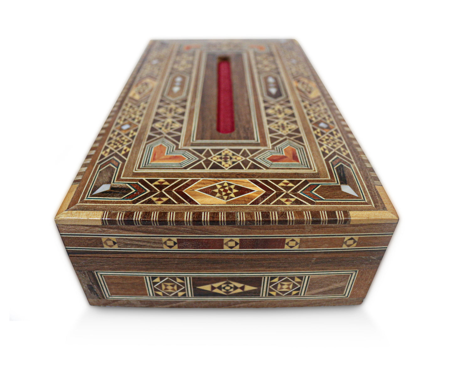 Neu Box aus Holz Mosaik Aufbewahrung von Andenken,für Papiertücher,Servietten