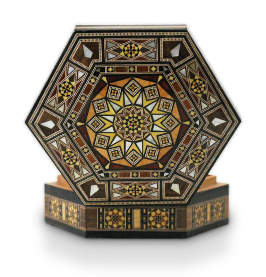 Neu Holz Mosaik Schatulle,Box,Kästchen,mit perlmutt Damaskunst K 16-19