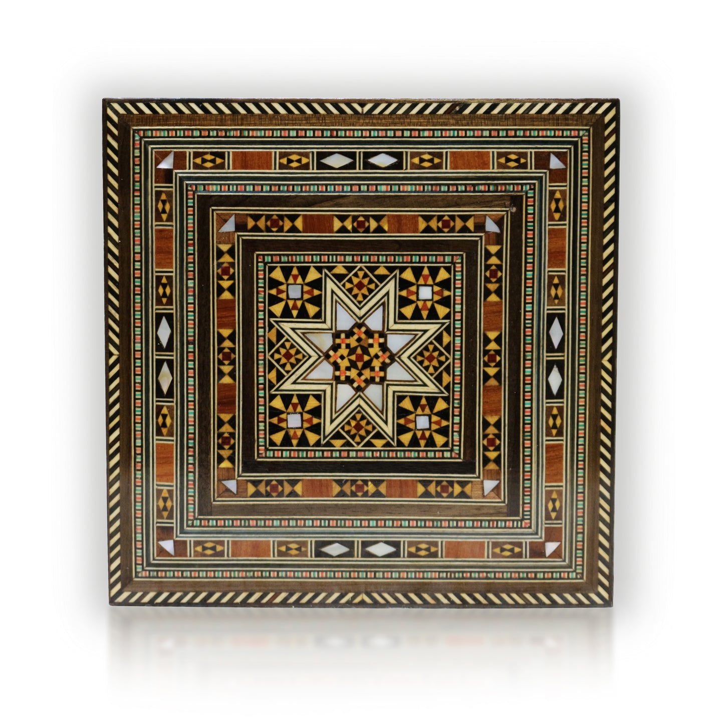 Neu Holz Mosaik Schatulle,Box,Kästchen, Damaskunst K 1-7-41 - Damaskunst - [variant_title]-[option1]