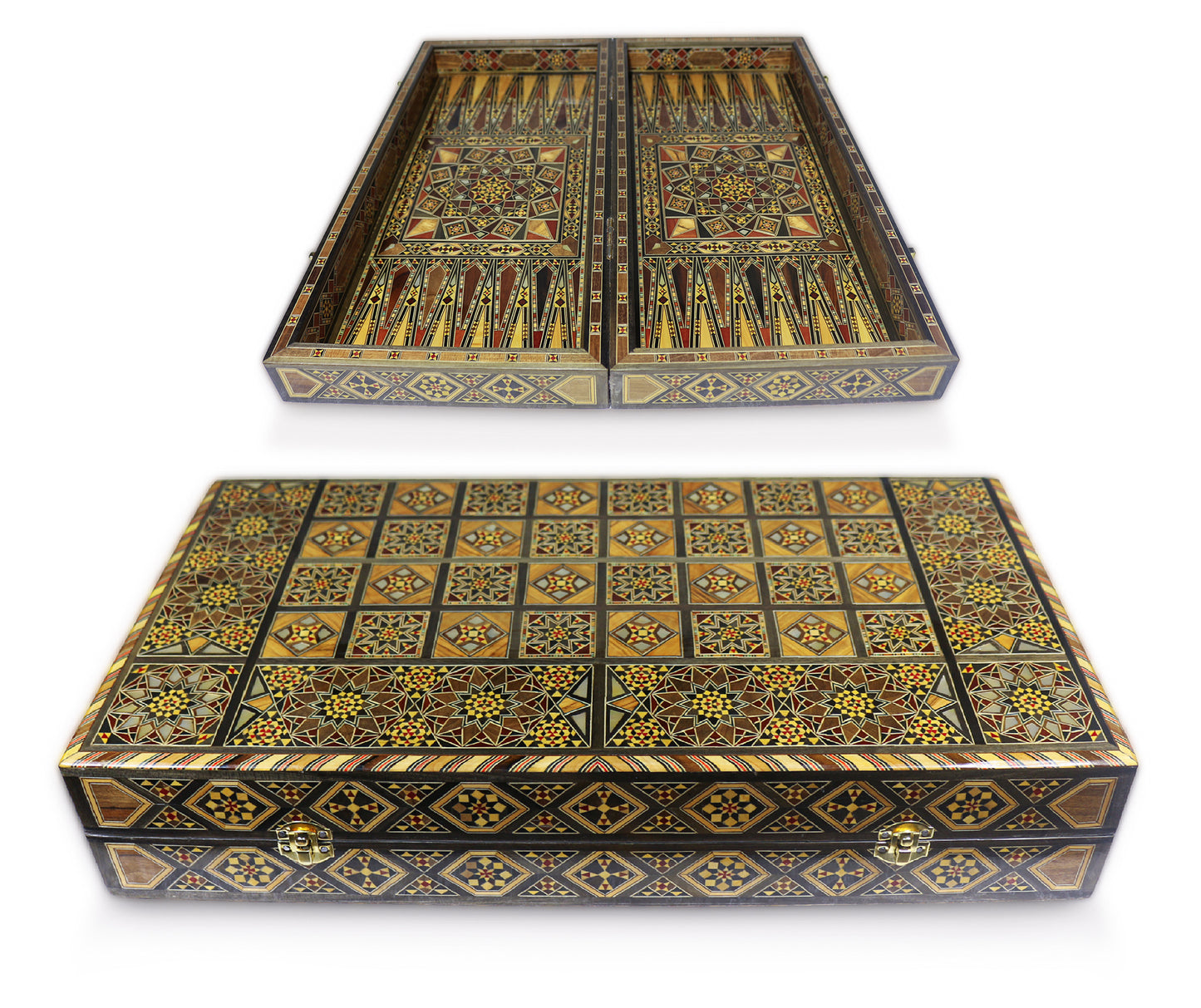Neu 53 x 53 cm Holz Backgammon/Schachspiel/Dama Brett  K 6-1-53 mit Holz Backgammon Steine