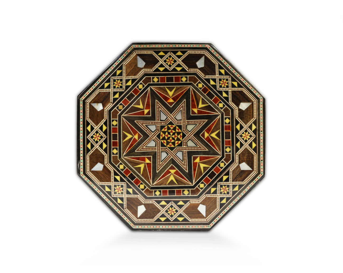 Neu Holz Mosaik Schatulle,Box,Kästchen,mit perlmutt Damaskunst K 1-2-84