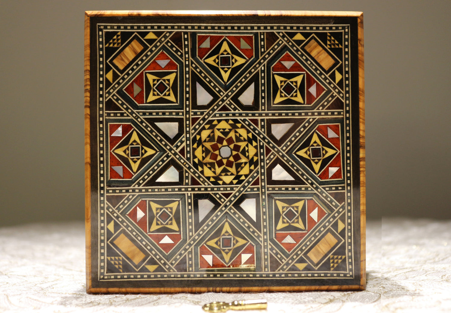 Neu Holz Mosaik Schatulle,Box,Kästchen, Damaskunst K 1-9-42 - Damaskunst - [variant_title]-[option1]