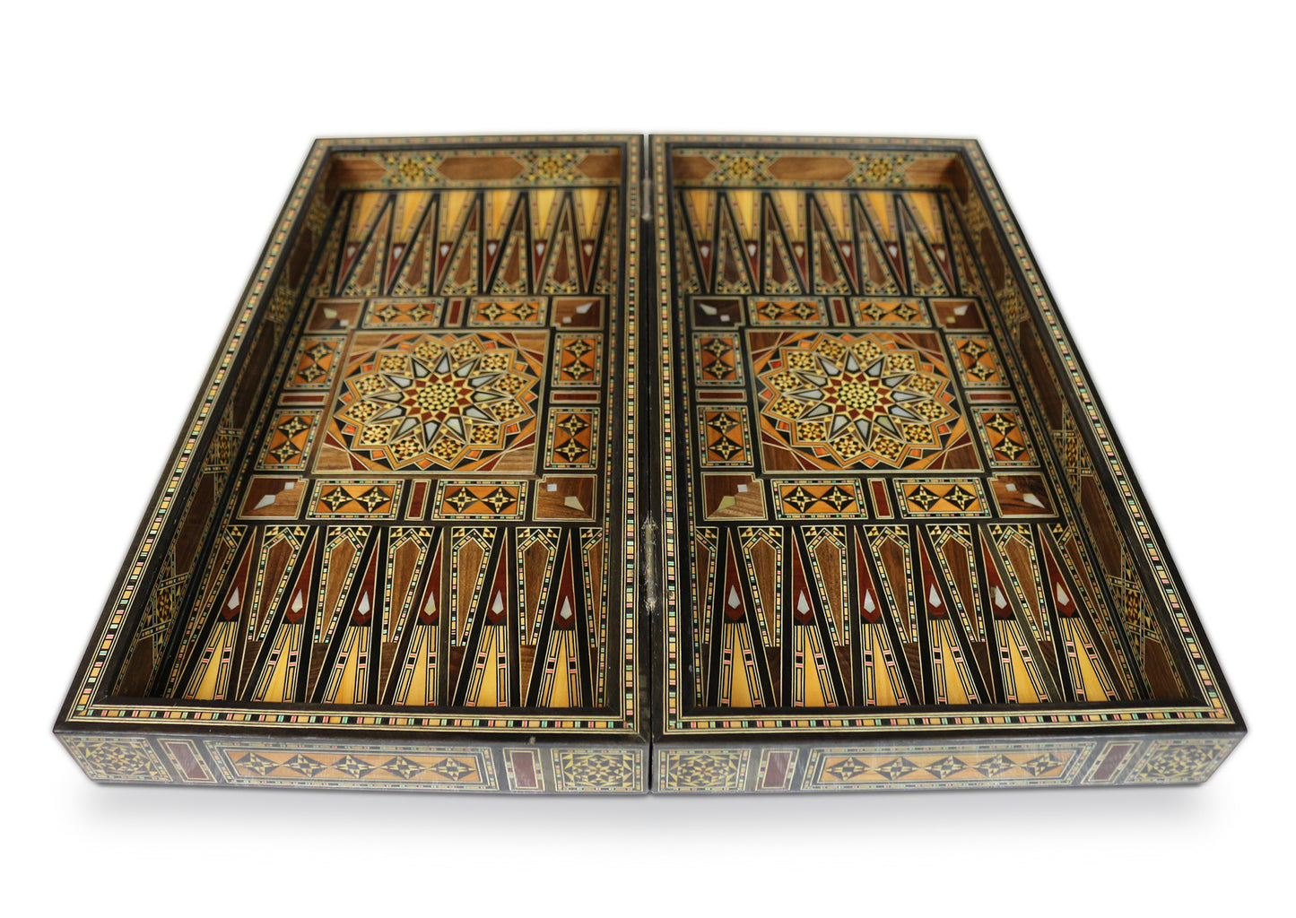 Neu 50x50 cm Holz Backgammon/Schachspiel/Tavla Brett  BT 503 mit Holz Backgammon Steine