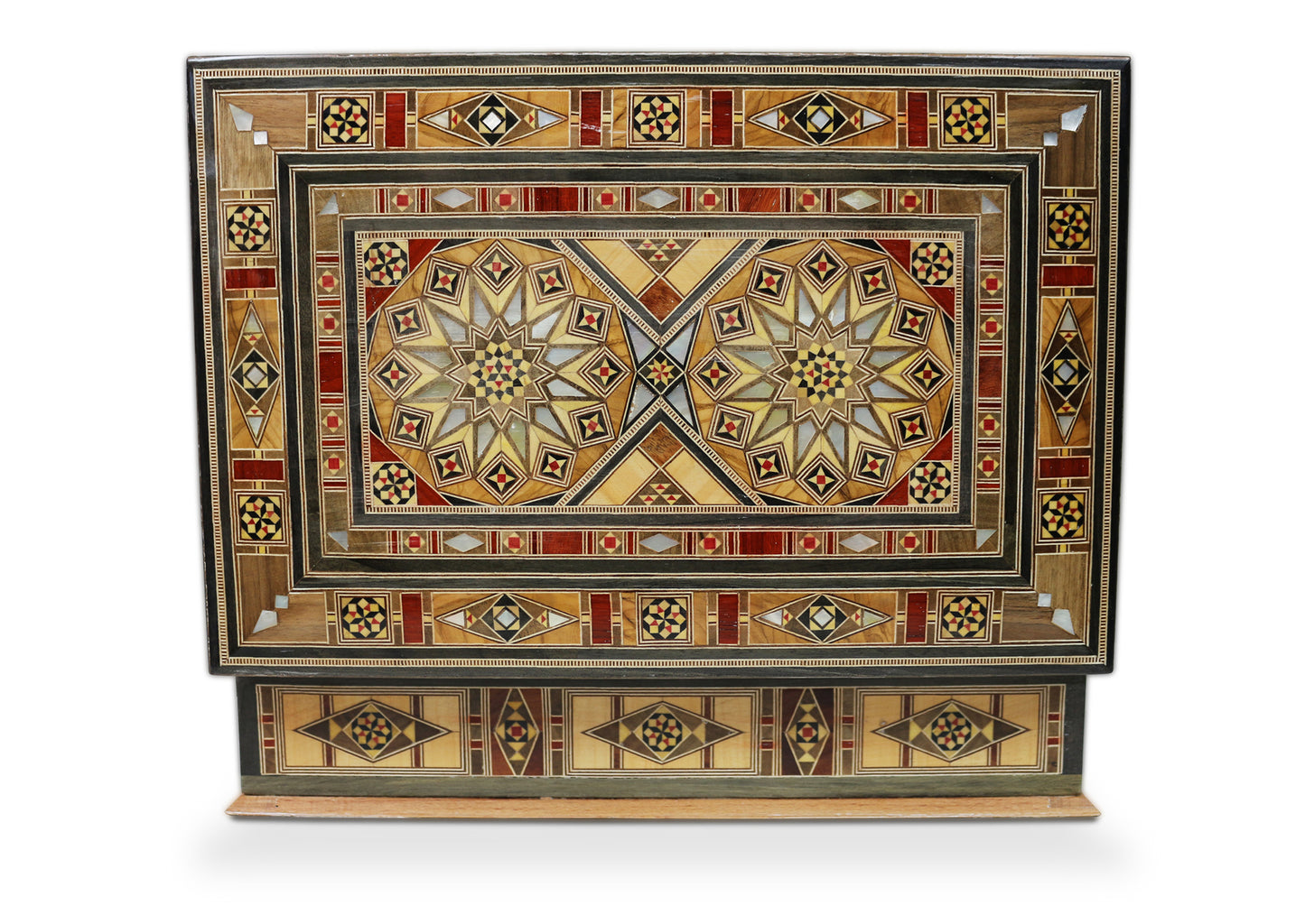 Neu Holz Mosaik Schatulle,Box,Kästchen, abschließbar,Damaskunst K 3020