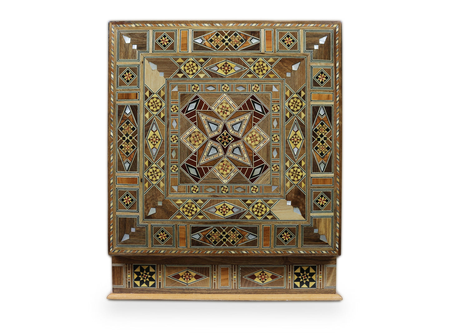 Neu Holz Mosaik Schatulle,Box,Kästchen, abschließbar,Damaskunst K 301