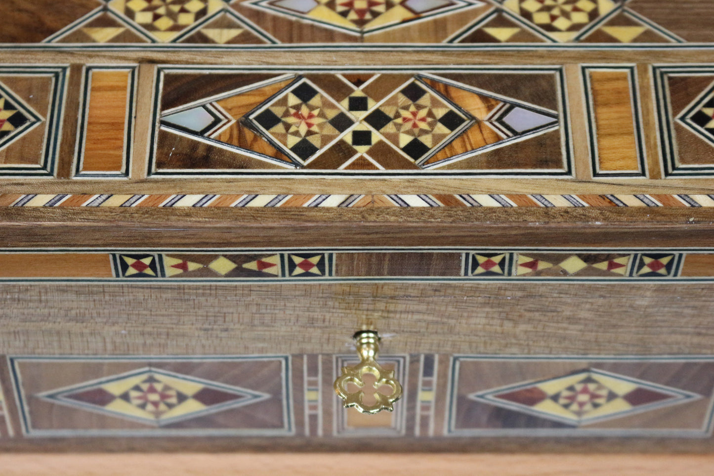 Neu Holz Mosaik Schatulle,Box,Kästchen, abschließbar,Damaskunst K 301