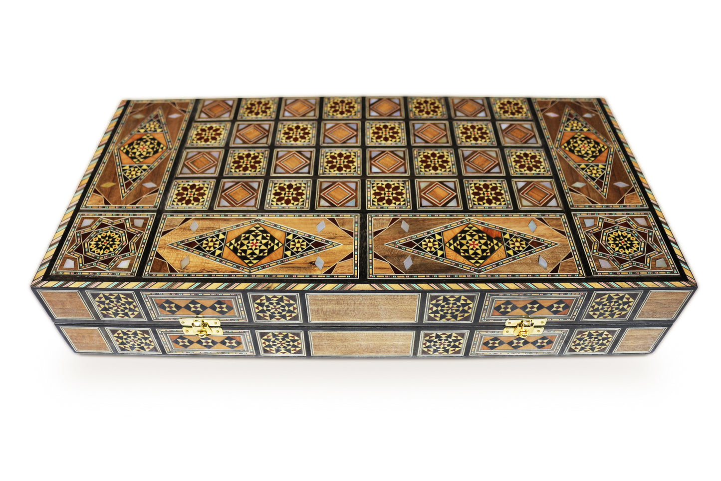 Neu 50x50 cm Holz Backgammon/Schachspiel/Tavla Brett  BT 505 mit Holz Backgammon Steine