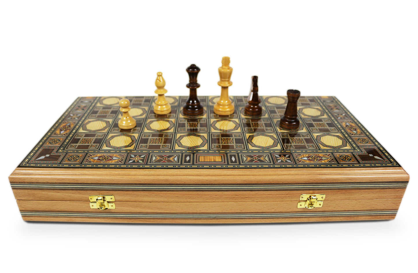 Holz Backgammon/Schach Brett BK520 F