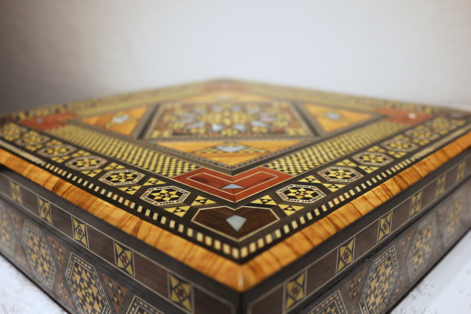Neu Holz Mosaik Schatulle,Box,Kästchen, Damaskunst K 2-2-444 - Damaskunst - [variant_title]-[option1]