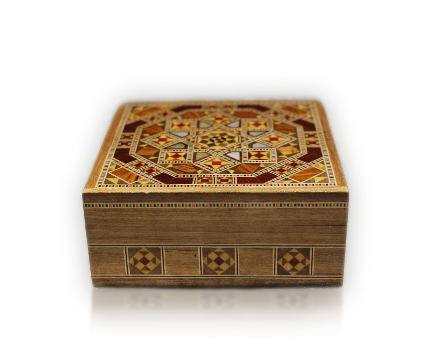 Neu Holz Mosaik Schatulle,Box,Kästchen, Damaskunst K 1-2-41 - Damaskunst - [variant_title]-[option1]