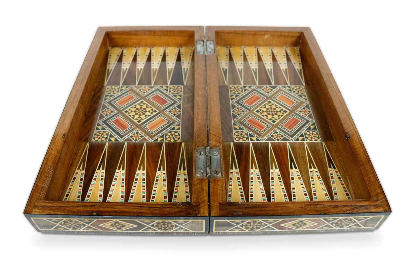 Holz Backgammon/Schach Brett inkl.Holz Steine,Figuren BK301AF
