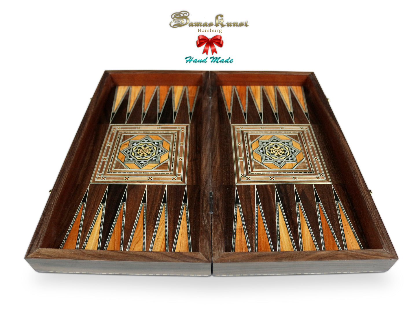 Holz Backgammon/Schach Brett Mit Holz Steine BT 507