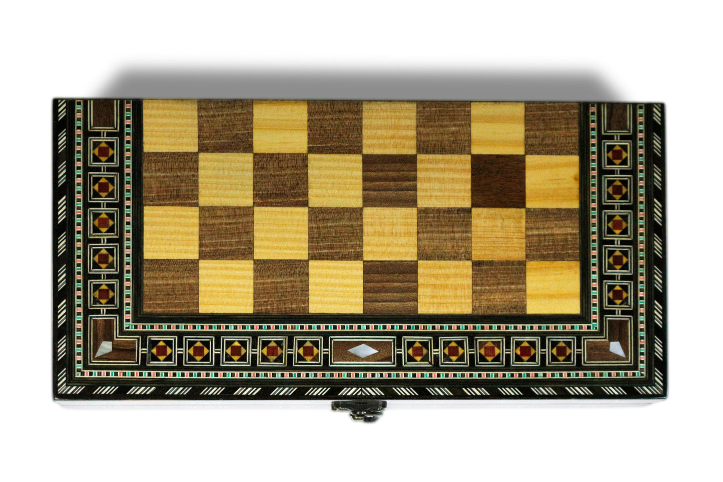 Holz Backgammon/Schach Brett inkl.Steine,Schachfiguren BC312SF