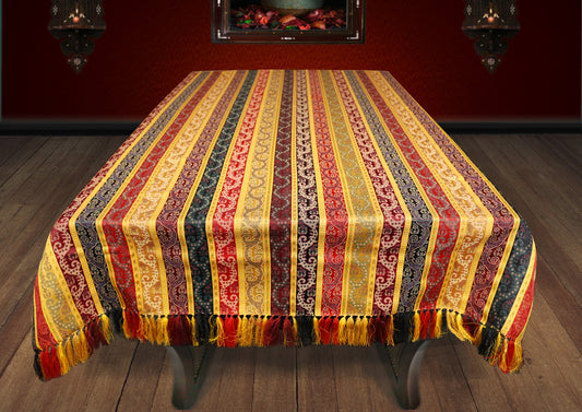 Farbenfrohe Tischdecken aus Baumwollemischung, Damesco Stoffe, Damaskunst TS 001